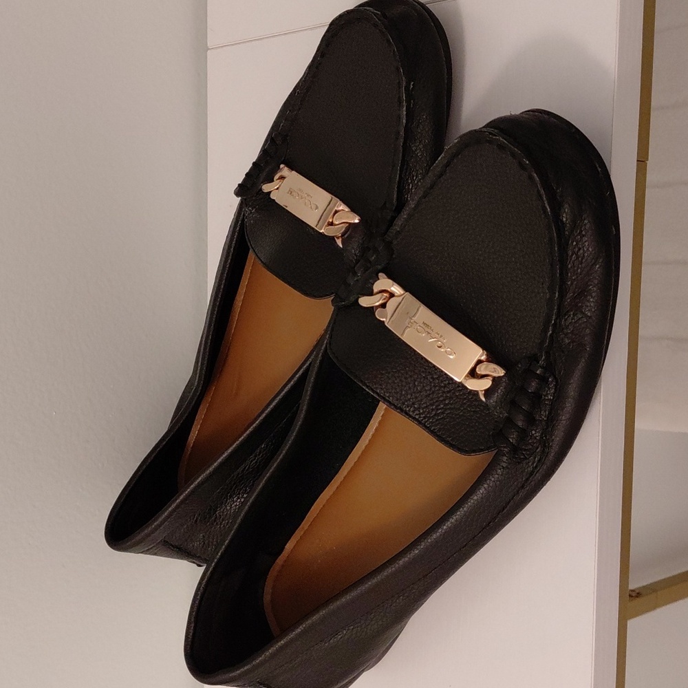 Coach New York Olive Leathe Moccasins 9.5B